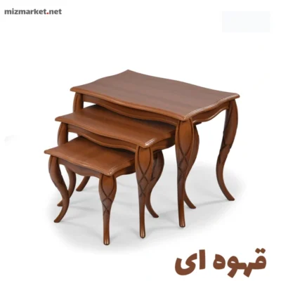 میز عسلی پیچک قهوه ای