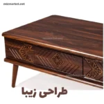 جلو مبل مدل آیسان رنگ قهوه ای تیره